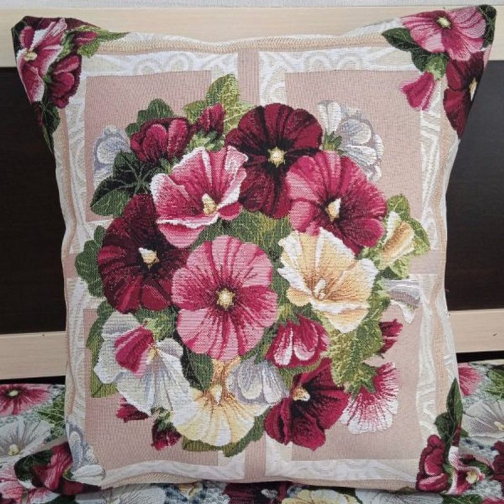 Гобеленовая наволочка "D. МАЛЬВА", Россия. Гобеленовая наволочка "D. МАЛЬВА", Россия.