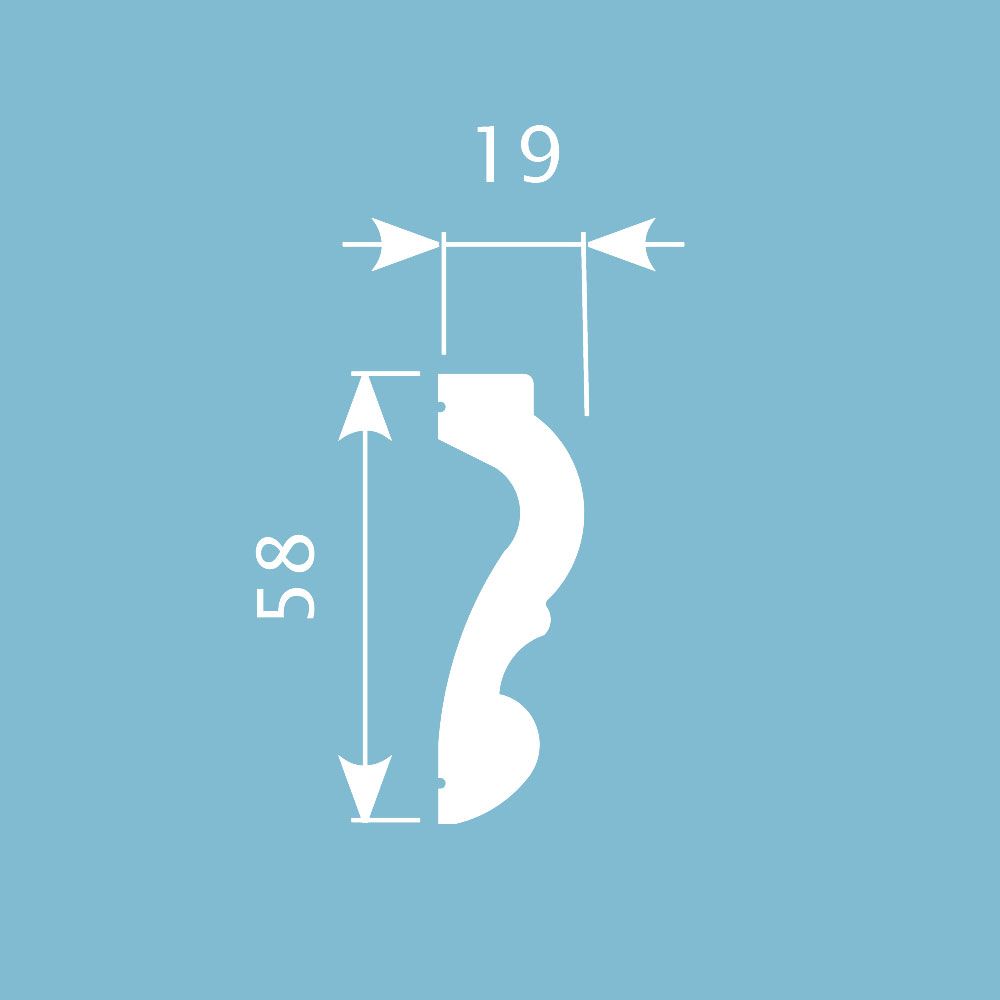 Молдинг Ecopolymer, 58x19 мм