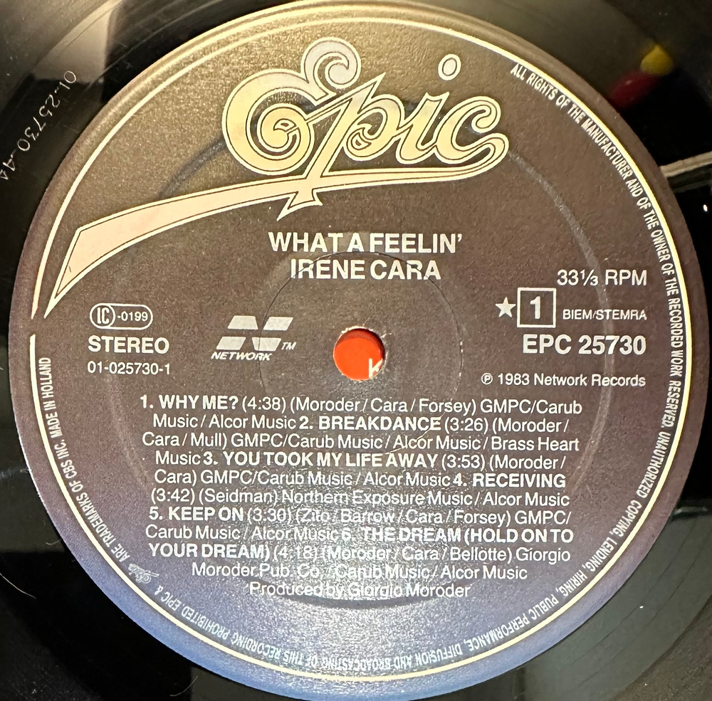 Irene Cara - What A Feelin (Европа 1983г.)
