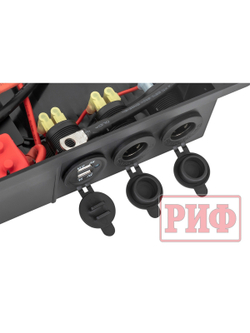 Бокс аккумуляторный 2xUSB, 2x12В, вольтметр с индикацией 420х250х330
