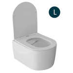 Унитаз подвесной безободковый WAVE SOLO сид. дюропласт, м/л, быстр, БЕЛЫЙ глянец (L)