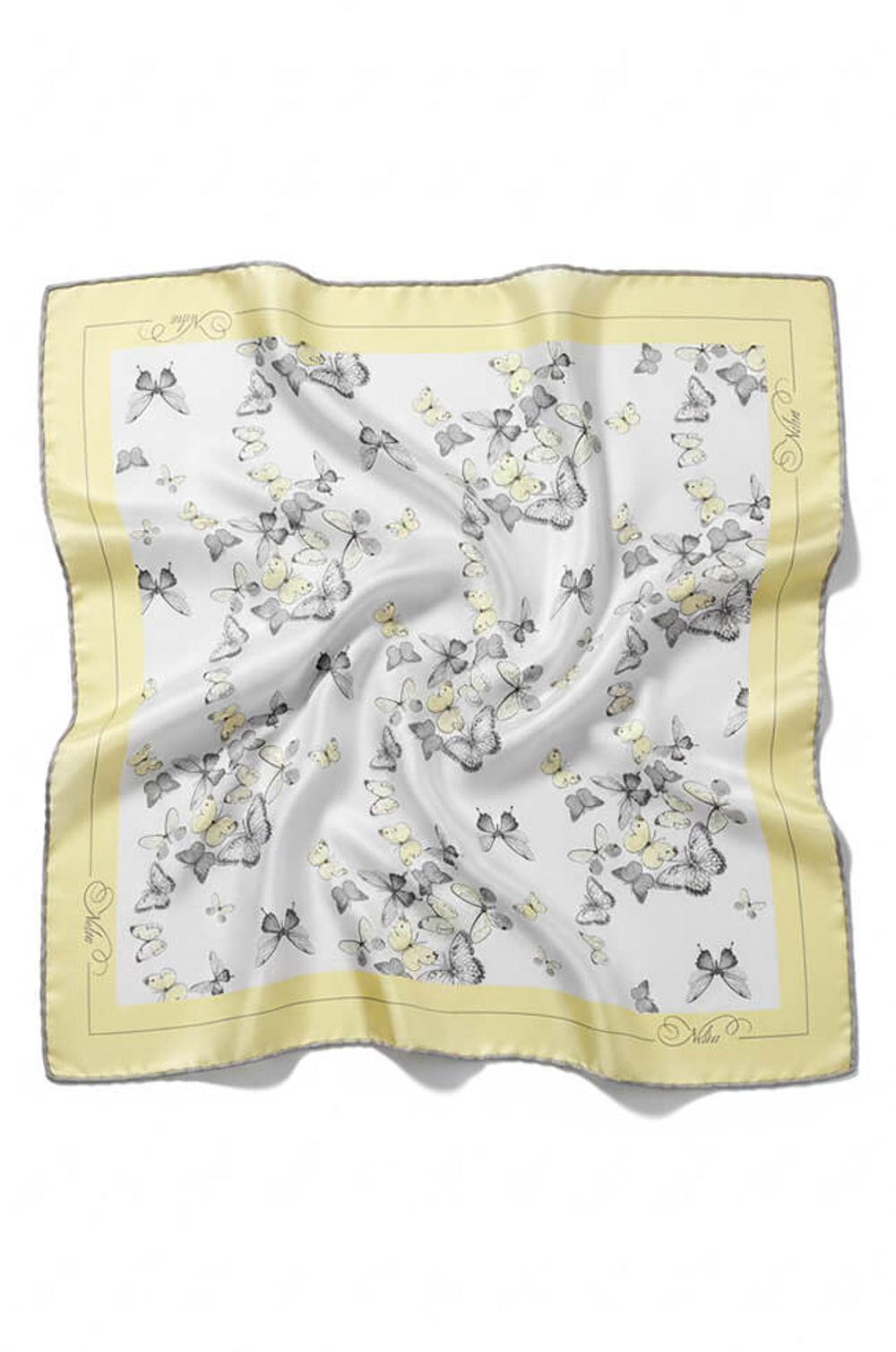 8447 Платок женский (молочный принт)