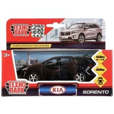 Модель ин. мет. "Kia Sorento Prime" 12см. черный,откр.дв.багаж.коробка SB-17-75-KS-N(BL)-WB (Технопарк)