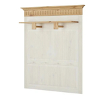 Вешалка настенная Хельсинки для прихожей, сосна, большая, белый/антик (белый, бежевый)