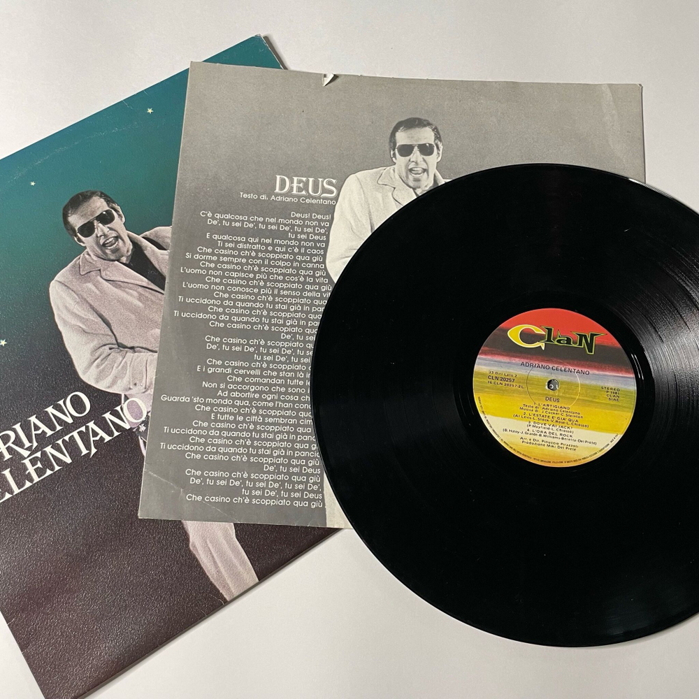Винтажная виниловая пластинка LP Adriano Celentano Deus (Italy 1981)