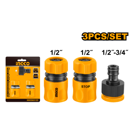 Набор соединителей для шлангов INGCO HHCS03122 1/2" 3 шт.