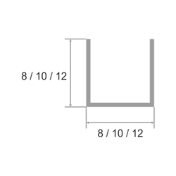Алюминиевый профиль П-12х12 2700 мм