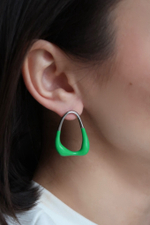 Серьги GREEN в серебре