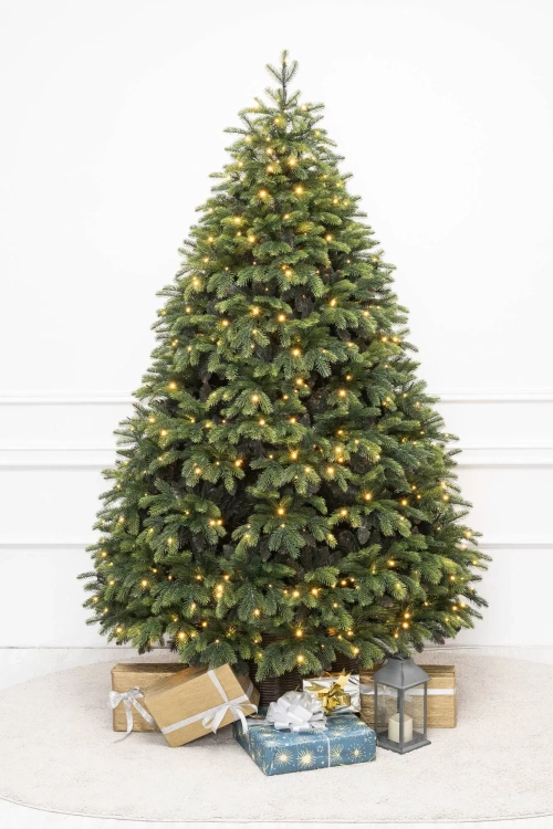 Искусственная елка Богемская 240 см., 778 теплых белых LED ламп, Литая хвоя+ПВХ, ЕлкиТорг (180240)