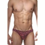 Трусы мужские слипы розовые с леопардовым принтом DARKZONE DZN6465