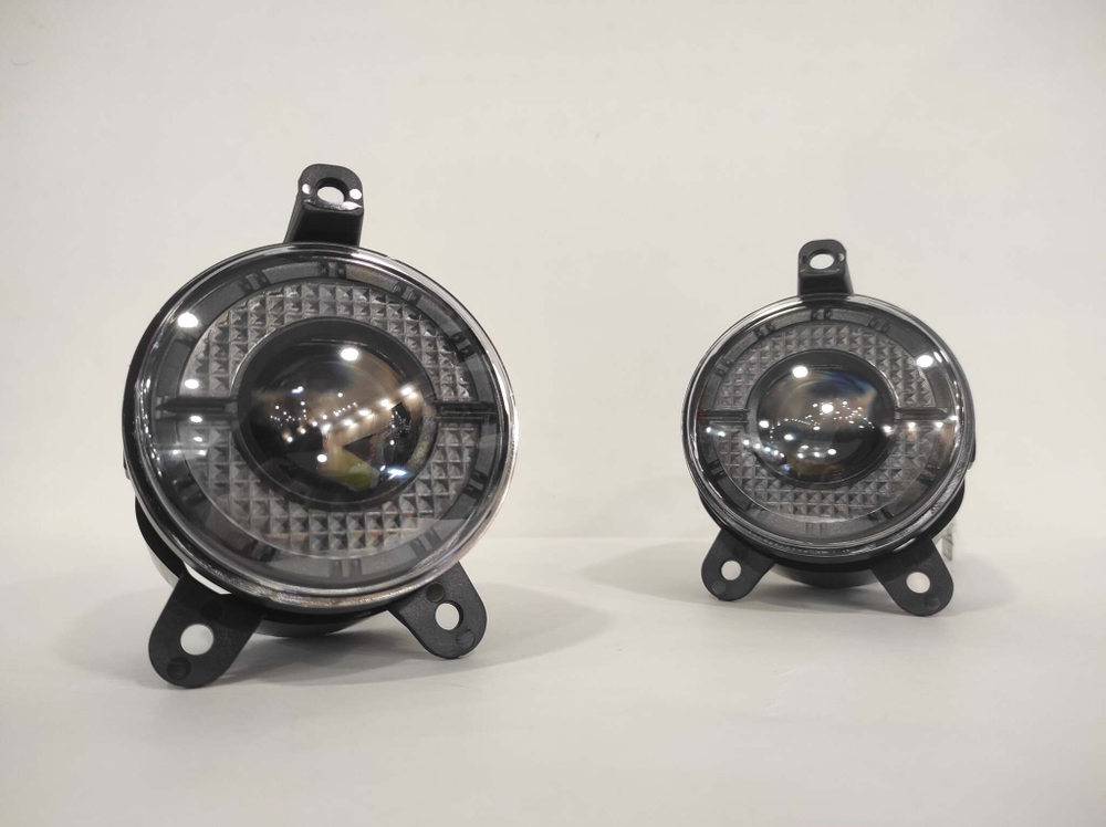 M75 BI, - Белый / ПТФ (M75, белый) линзы Bi-LED (Газель, LADA Приора 1 и 2, Шевроле Нива), светодиодные противотуманные фары (2 шт. / комплект)