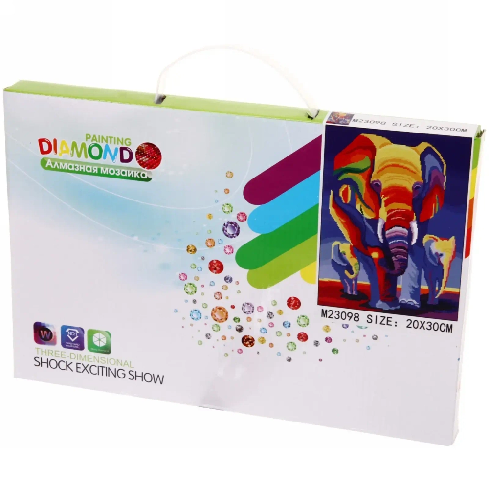 Алмазная мозаика 20*30см «Арт-Слоны» М23098