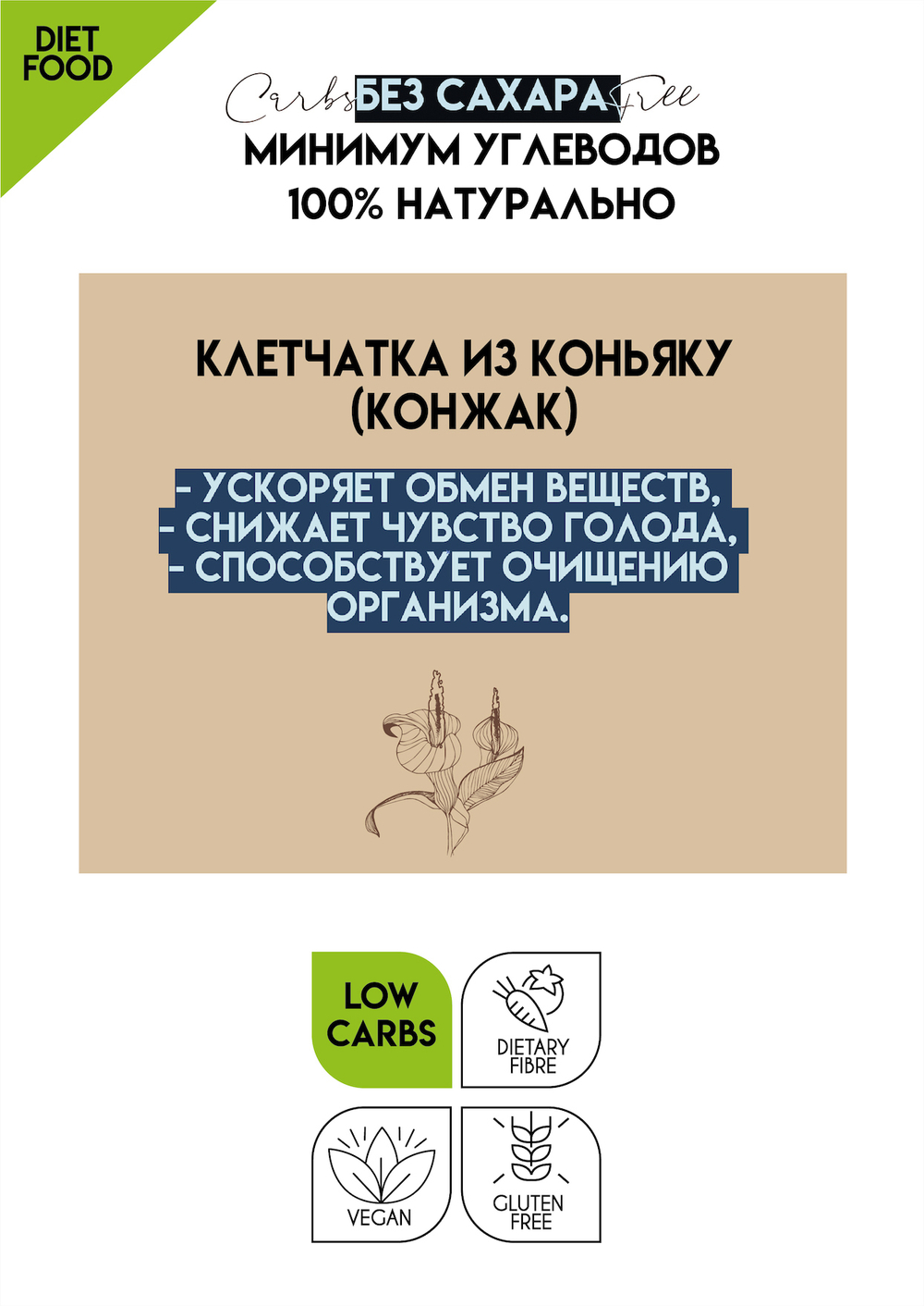 КОНЖАКОВЫЙ СИРОП без добавления сахара "Банан"