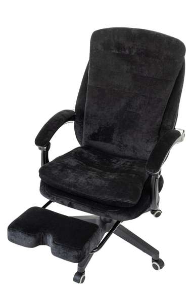 Кресло руководителя Бюрократ T-9950MSG-F Fabric черный Light-20 крестов. пластик подст.для ног