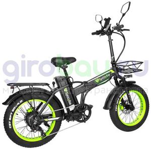 Электровелосипед Syccyba F10 Pro 2025 года (48V/15Ah) - Салатовый обод фото №10