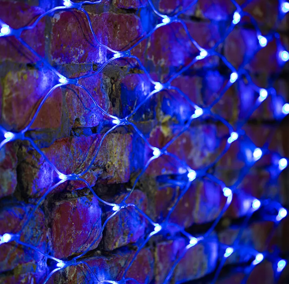 Гирлянда "сетка" 1.5x1.5м синие свечение LED160L Rohs