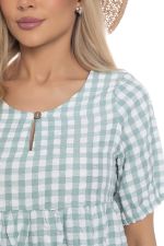 Платье Лето в клетку (мята) П10193 LT Collection