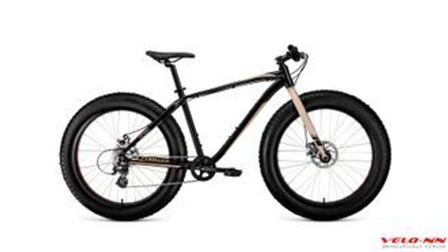 Велосипед FORWARD BIZON 26 (рост 18" 8ск.), черный/бежевый