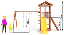 Детская площадка Спортивный городок 5 с качелями