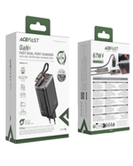 A111 PD67W GaN charger(2*USB-C+USB-A) with retractable cable