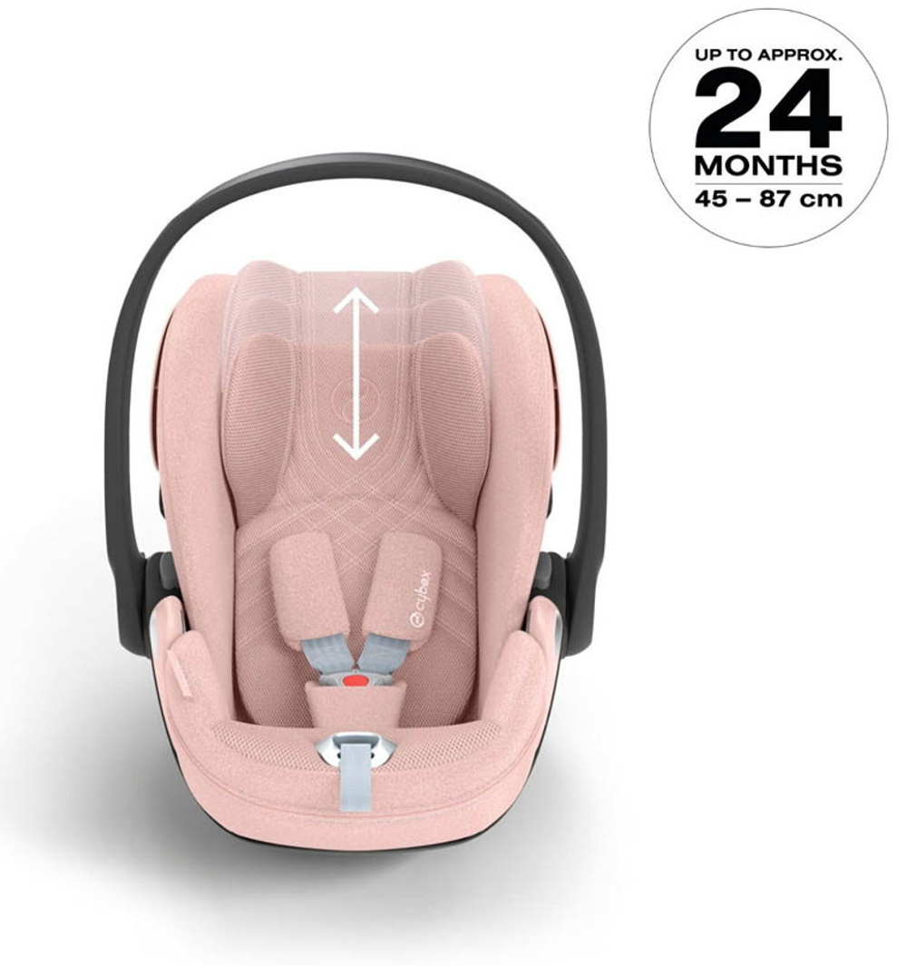 Коляска Cybex Priam IV Rosegold complete Cloud T Peach Pink Plus Base T 3 в 1 Cozy Beige