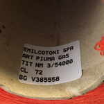 PIUMA - Emilcotoni S.p.A.; 100% хлопок; 1800м/100гр (3/54); col.72 "спелая тыква" огненно-оранжевый;