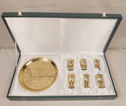 Набор рюмок с блюдцем на 6 персон Златоуст