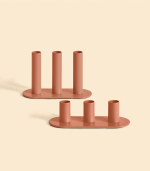 Подсвечник – Огонь тройной, Персиковый, 12,5 см | Delo