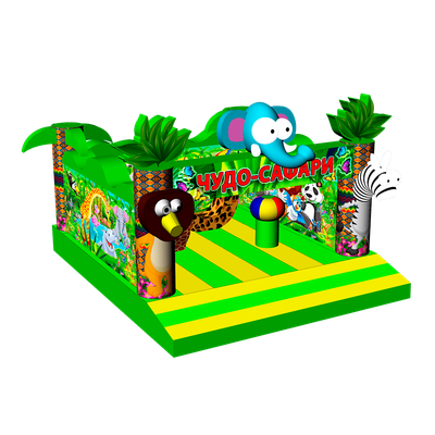 Коммерческий надувной батут «Чудо-сафари» 3,5*3,5*2,6 м