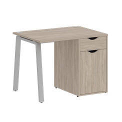 Home Office Стол письменный VR.SP-3-98.1.A Дуб Аттик/Металл Серый 980*720*750