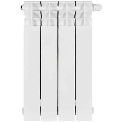 Радиатор биметаллический STOUT TITAN VENTIL 500 - 4 секции (подключение нижнее правое, цвет белый)