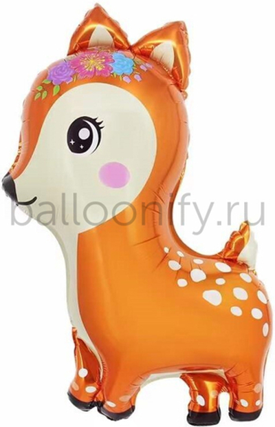 Шар (38''/97 см) Фигура, Олененок, 1 шт.