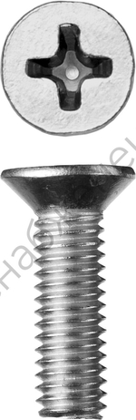 ЗУБР DIN 965, M6 x 25 мм, кл. пр. 4.8, винт с потайной головкой, цинк, 5 кг (303110-06-025)