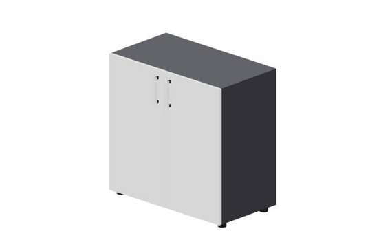 Шкаф 80х44х80см для документов (2 двери, 1 полка, ручки - хром)