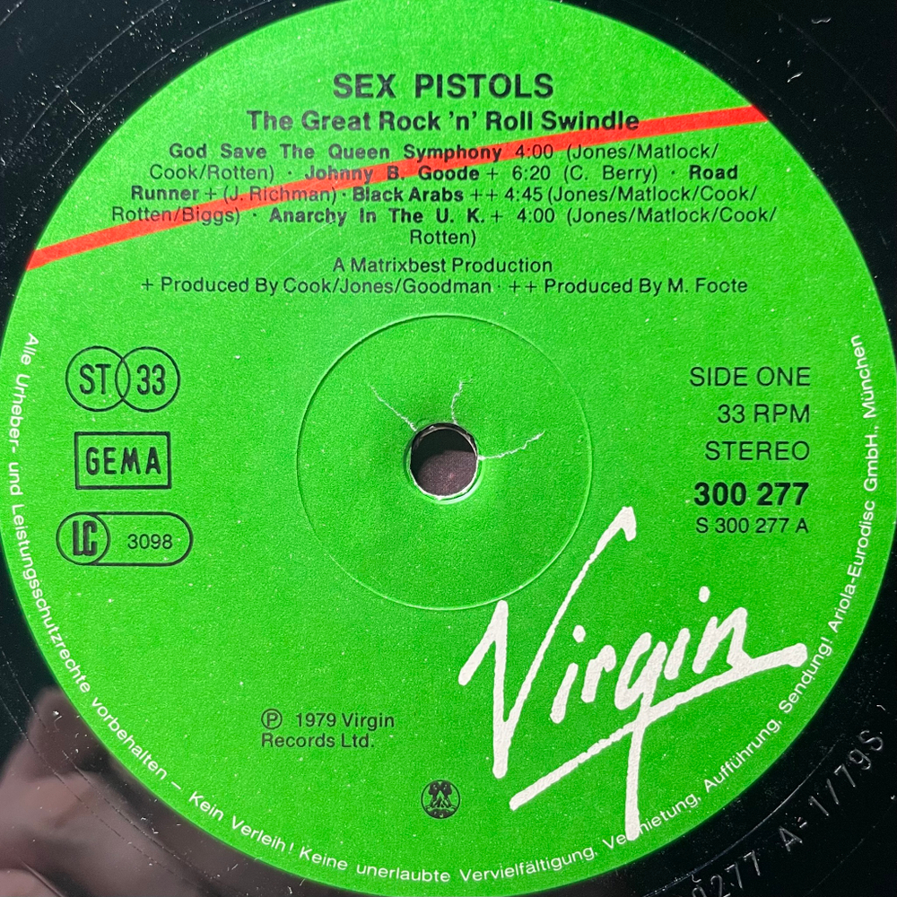 Sex Pistols ‎– The Great Rock 'N' Roll Swindle 2LP (Германия 1979г.)