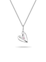 Двусторонняя подвеска Love с розовым фианитом