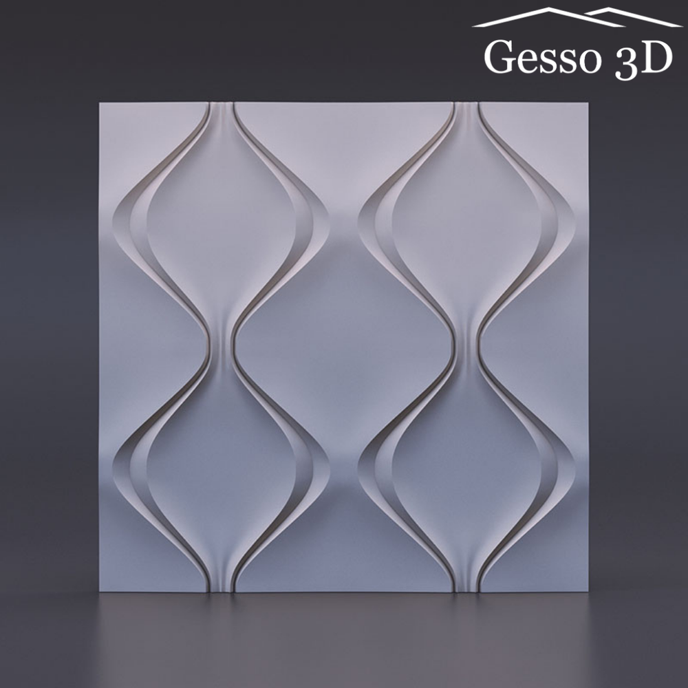 Гипсовая 3D панель Мягкий ромб