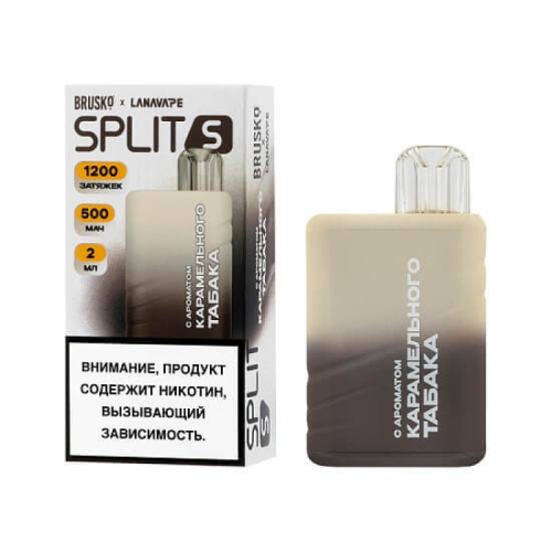 BRUSKO SPLIT L 5000 ЭСДН с ароматом карамельного табака (М)