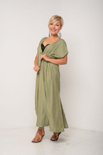 Платье длинное летнее пляжное легкое с запахом и разрезами для отдыха на море и в городе