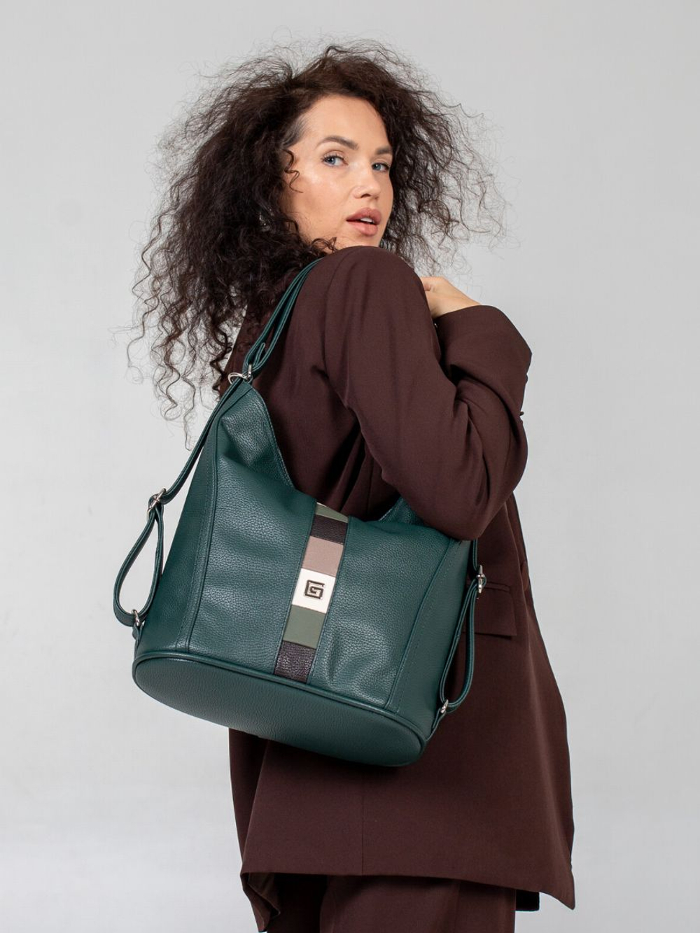 GERA Сумка-рюкзак женская через плечо, трансформер