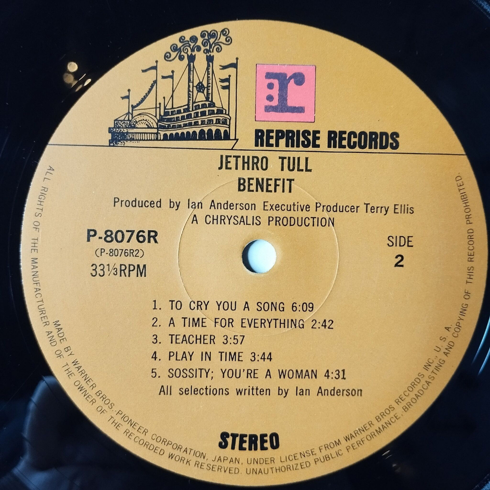 Винтажная виниловая пластинка LP Jethro Tull Benefit (Japan 1971) (No Obi) Nothing To Say