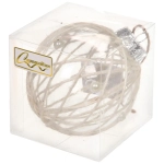 Новогодний шар «Морозное очарование» 8 см, Перламутр/Бежевый