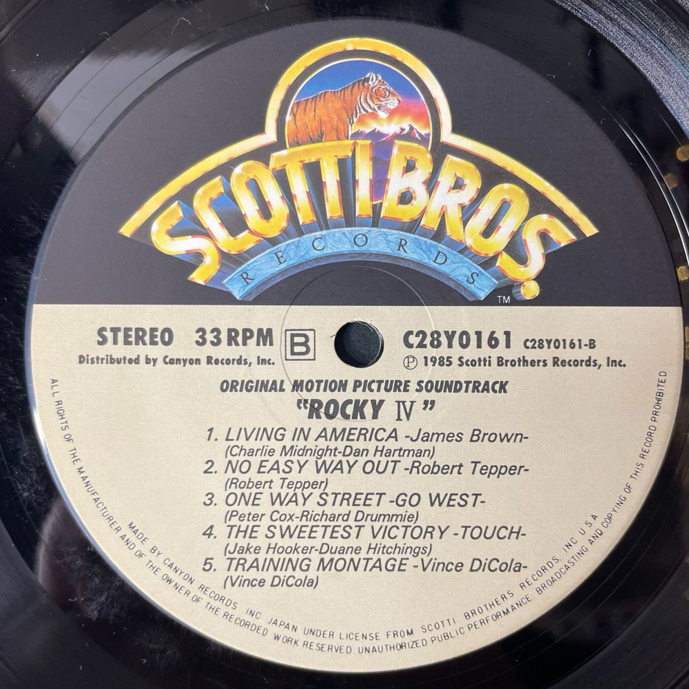 Винтажная виниловая пластинка LP Рокки Rocky IV Motion Picture Soundtrack (Japan 1985) (No Obi) Survivor Eye Of The Tiger