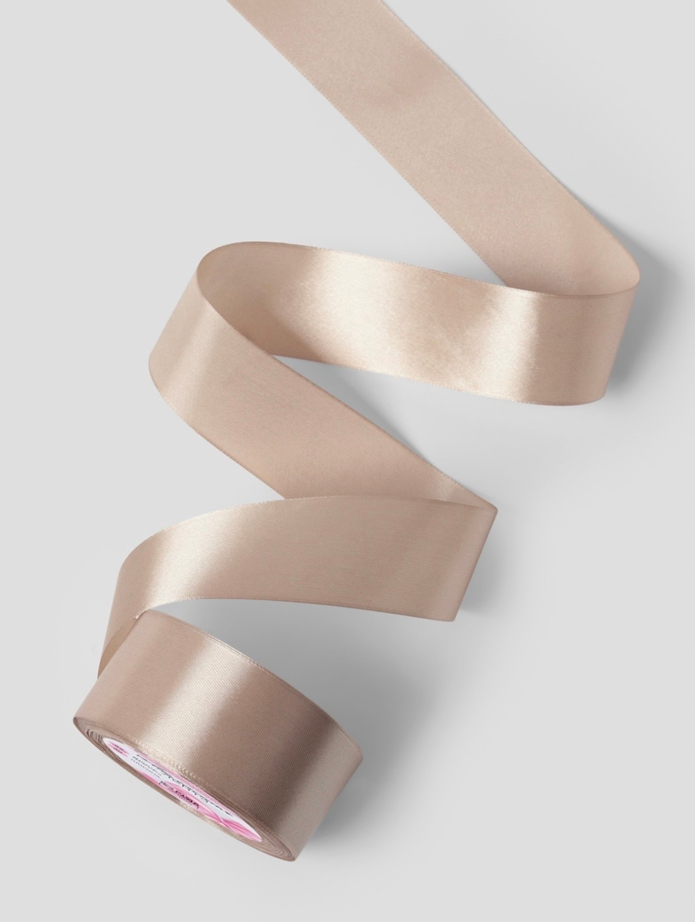 Лента атласная, 40 мм, 23±1 м, тёмно-кремовая №268