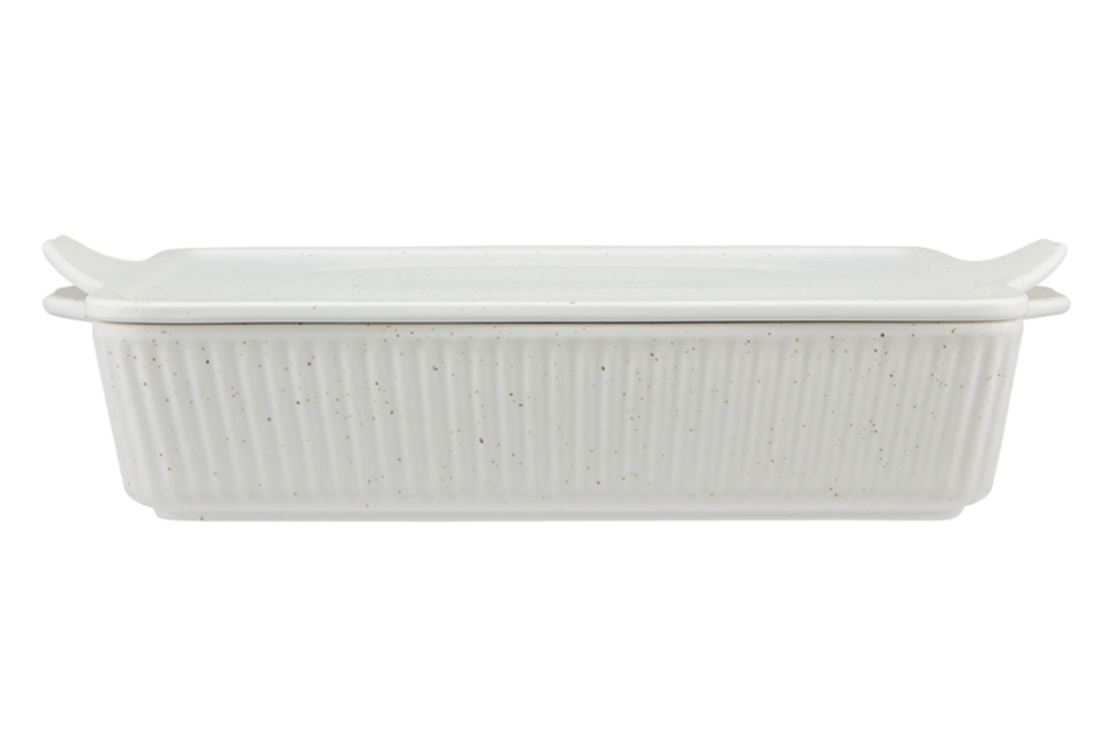 Форма для запекания с крышкой 33х23см Maxwell & Williams Speckle молочная в крапинку