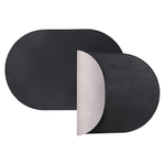 Набор из 4-х двухсторонних сервировочных салфеток pool, 30х45 см, черный/светло-серый