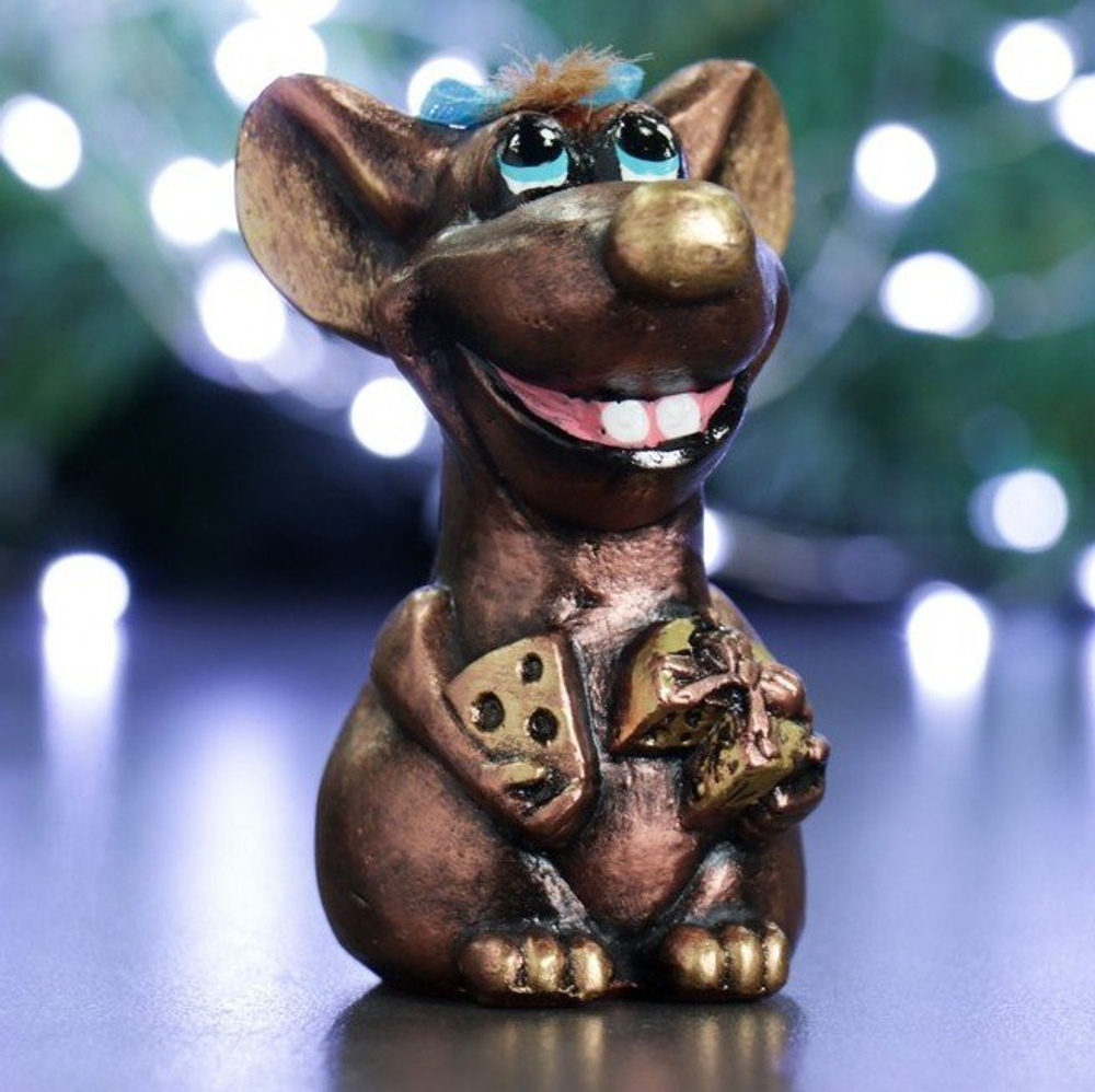 Фигурка "Довольная Крыса Бронза"