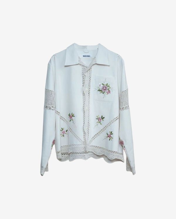 Рубашка с Розами из Лент - фото 1