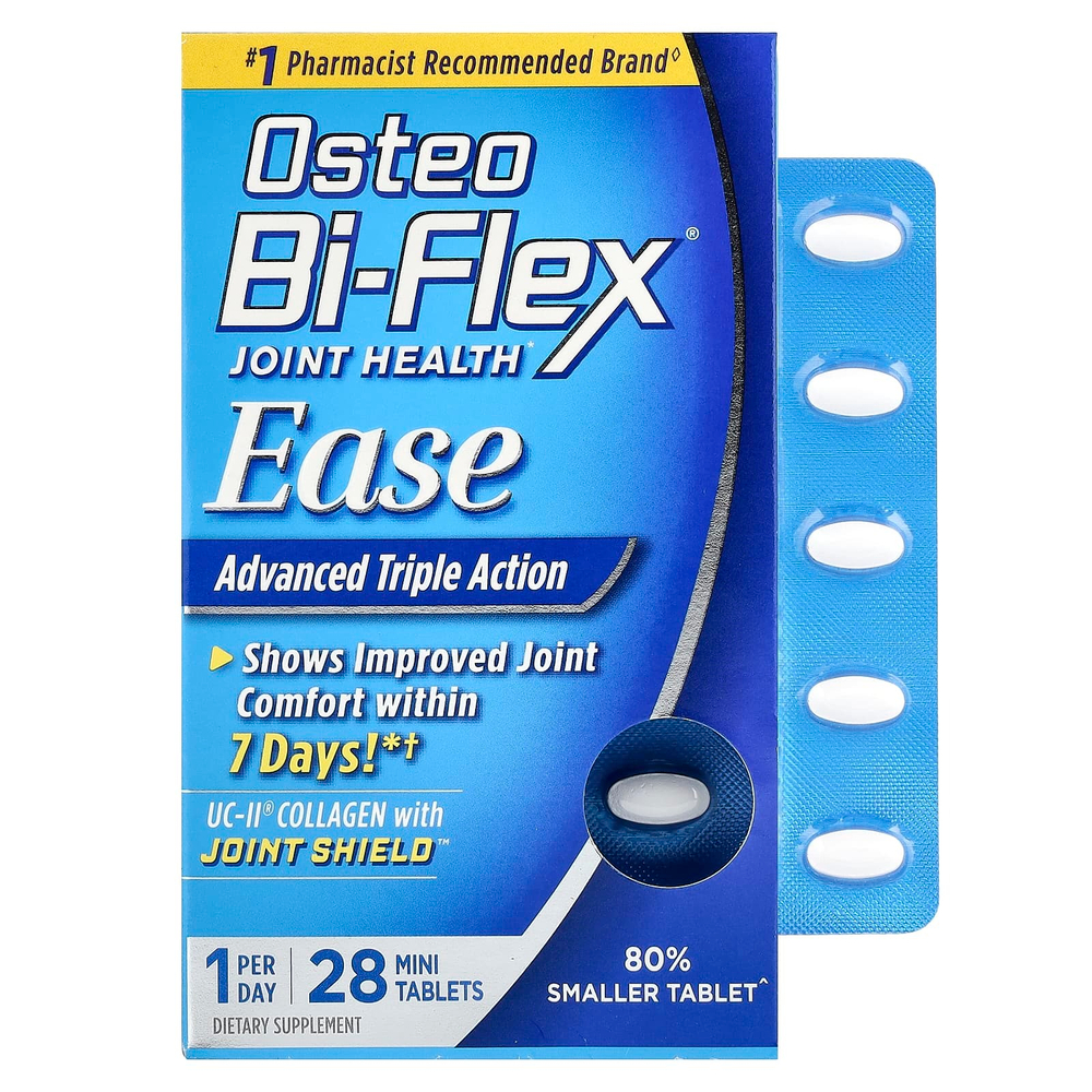 Osteo Bi-Flex, Joint Health, Ease, улучшенная формула тройного действия, 28 мини-таблеток