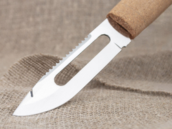 Рыбацкий нож "Поплавок", сталь 65х13, рукоять пробковое дерево